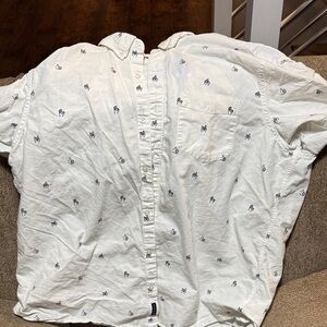 American Eagle White Hand Symbol Patterned Men's Shirt